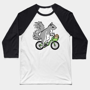 Cute Squirrel On Bike Baseball T-Shirt